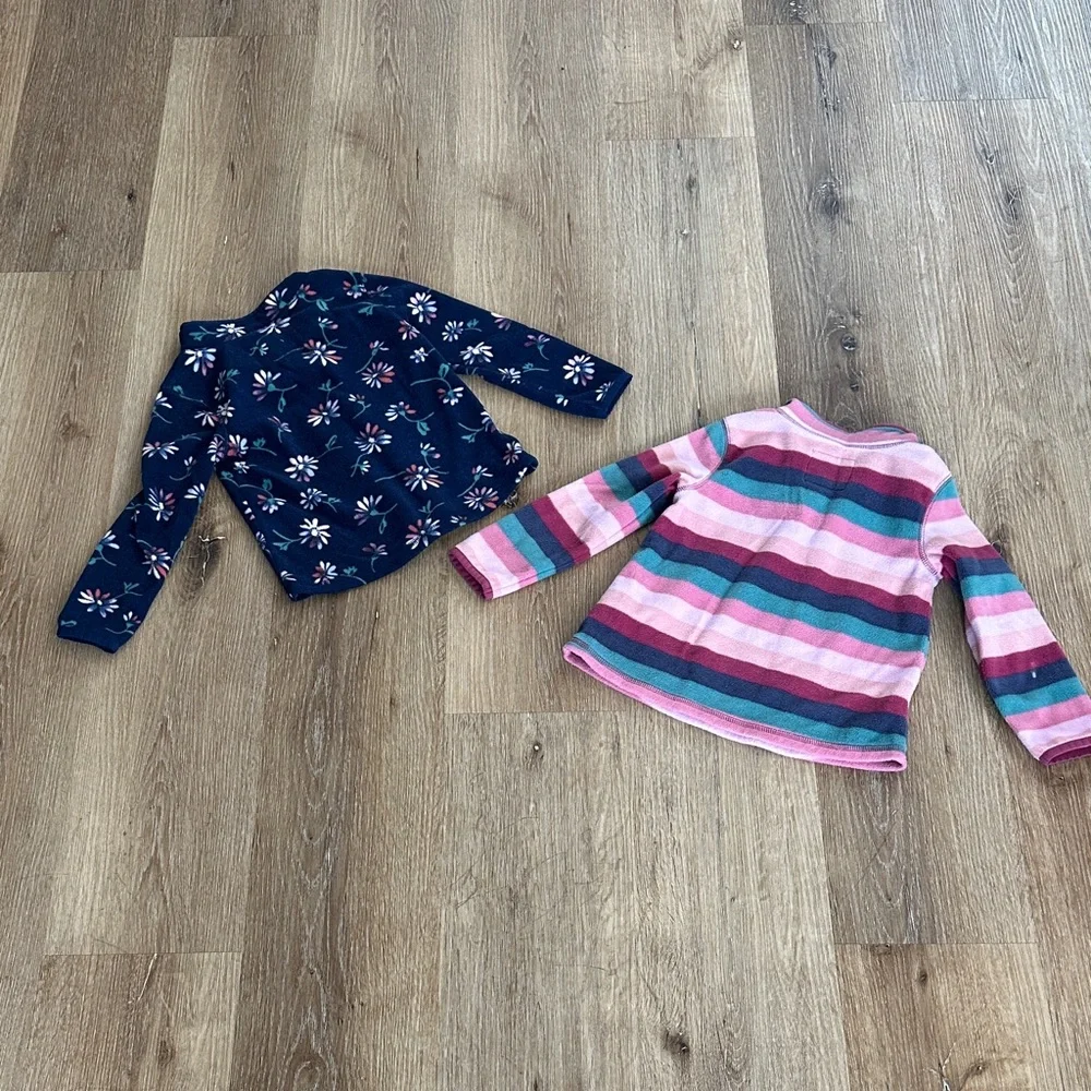 Carter's Navy Floral and‎ Striped Multicolor Pullovers